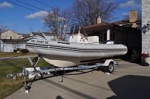 2001 ZODIAC PRO 550 RIB WITH 2001 YAMAHA 115 HP ENGINE [2 STROKE] WITH TRAILER
