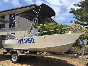 4.7m alum plate hull, Yamaha F60 4 stroke only 170hrs !! Rewired. Ready to go