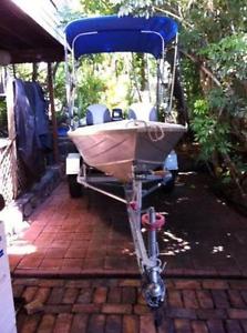 12ft Stessl tinnie on tilt trailer, fully registered boat and trailer.