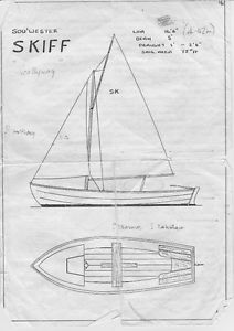 PROJECT - SOU'WESTER  14'-6"  SKIFFF, GAFF RIG, + RD. TRAILER  NOW SOLD