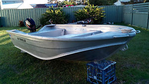 boat/tinny/quintrex 350 traveller eclipse hull+mercury outboard