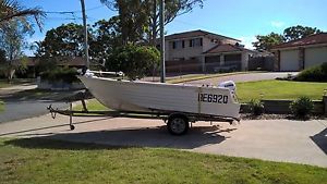 Polycraft Boat 4.55 with Evinrude E-Tec 50 HP and Minnkota. Not quintrex stacer