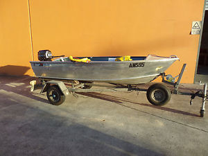 3.5 Meter Aluminium Tinny with 9.8 Mercury. 12 Foot -12' Tinny, Boat, Fishing.