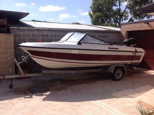 16ft speed ski / fishing boat 100hp Mercury and trailer