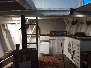 French Oak Crabber House Boat conversion