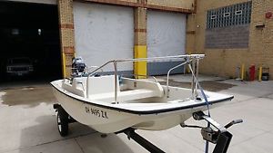 1989 BOSTON WHALER 13FT W/TRAILER  EXCELLENT! Black Bimini NEW
