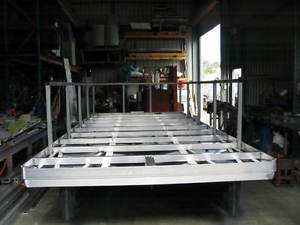 HOUSEBOAT PONTOONS AND FRAME 7.5 MTRS LONG 3 MTRS WIDE