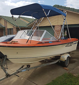 Sportman Craft 14ft fibreglass boat with 40HP Evinrude