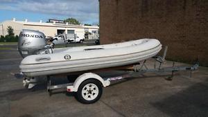 Inflatable Rib 3.5mtrs & Honda 40hp & Trailer - 6mths NSW Rego