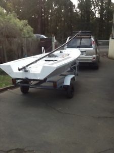 modern design skiff sailing boat