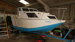Canal/River Boat, Cruiser with Trailer
