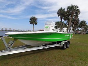 2015 EPIC BAY 22SC, SUZUKI 175, TRANSOM LIGHTS, GARMIN 94SV, ALUMINUM TRAILER,