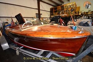 17' Chris Craft 1948 Mahogany Runabout Original Rebuilt Engine W/ Trailer