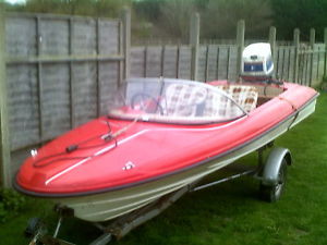 13ft running 40hp speedboat and trailer