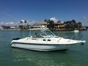 2001 BOSTON WHALER CONQUEST 285 TWIN MERC OPTIMAX GENERATOR TV AC SERVICED