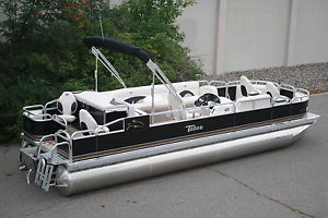 Dealer Repo-New 24  fish and fun Grand Island pontoon boat with 115