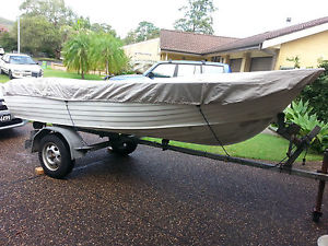 13' WIDEBODY WESTONCRAFT ALUM BOAT, LOW HRS 15HP MERC & TRAILER - TOTAL PACKAGE