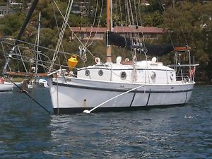 Vintage gaff rig sailing boat