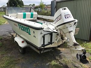 14FT Fiberglass With Trailer and 70HP , Selling Cheap! First To See Will Buy!
