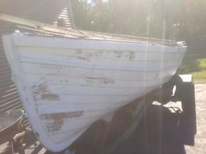 Clinker timber boat