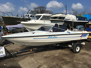 Fletcher GTO Arrowsport  speed/ powerboat complete with an outboard engine.