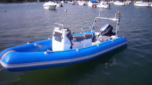 RIB BOAT WITH YAMAHA 60 H P WITH POWER TRIM & TILT