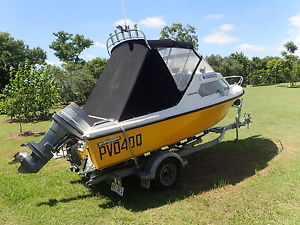 16ft Half Cabin 90hp Yamaha Full Storm Curtains Great family/ fishing boat