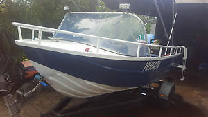 4.2m 14ft Brooker Aluminium with 55hp Evinrude and Trailer