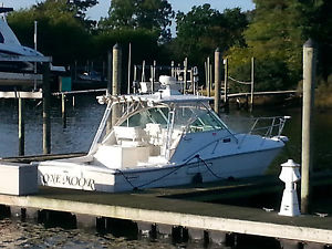 2002 Rampage 30 Express twin Yanmar Diesel generator genset outriggers autopilot