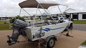 4m Bluefin 50hp johnson elec start/trim n tilt - regoed and ready to fish!!