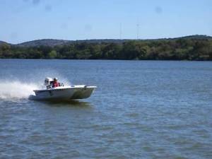 Power Cat 15t boat with Johnson 75 hp outboard