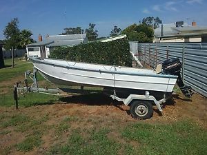 savage 12' tinnie, mercury 7.5hp and trailer