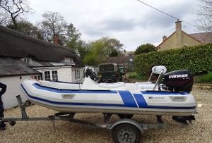 2006 Ceasar  5man rigid inflatable RIB 50hp two stroke outboard new boat trailer