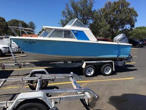 19 ft half cabin fishing boat honda 130 four stroke image 1