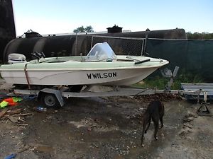 fibreglass boat and motor