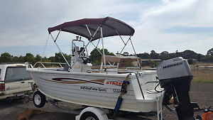 STACER 4.85 BAYFISHER FISHING BOAT TINNY EVO TOPENDER LOW HOURS CENTRE CONSOLE