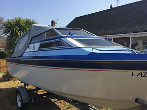 River cruiser 16ft Falcon boat canal, river pleasure boat.