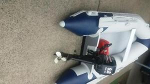 inflatable boat and motor