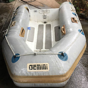 Gemini 4 person inflatable with aluminium hull with 2x 6hp outboard motors
