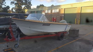 15ft nautiglass 149 fishing boat with evinrude 85 hp motor