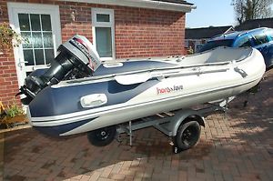 Honwave T40-AE2 RIB Boat Package Mariner 25HP 2 Stroke Outboard & Trailer