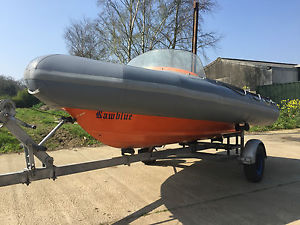 4M AVON SEARIDER RIB IN VERY GOOD CONDITION WITH GOOD GALVANISED TRAILER