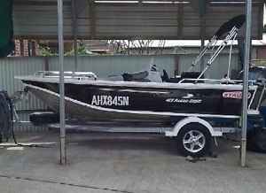 stacer 429 proline angler aluminium boat 40hp 4 stroke yamaha outboard