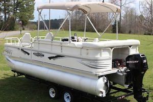 2006 DURACRAFT FISH AND CRUISE PONTOON BOAT W/4 STROKE AND TRAILER