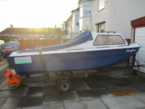 14' FISHING BOAT 40hp MARINER & TRAILER