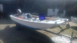 dell quay dory 13' mariner 25 fishing work utility boat