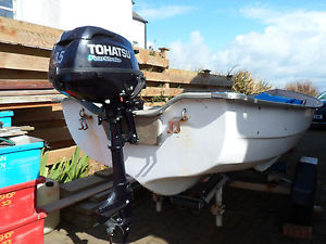 14.5ft G R P  open fishingboat on stainless steel trailor