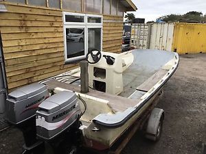 Rigid raider twin engine RNLI spec fast dory needs attention 17 foot