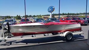1948 Chris Craft Red and White Racing Runabout