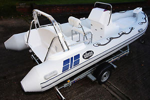 BRAND NEW INFANTA 5.2m RIB BOAT + roller coasterTRAILER £7490+vat